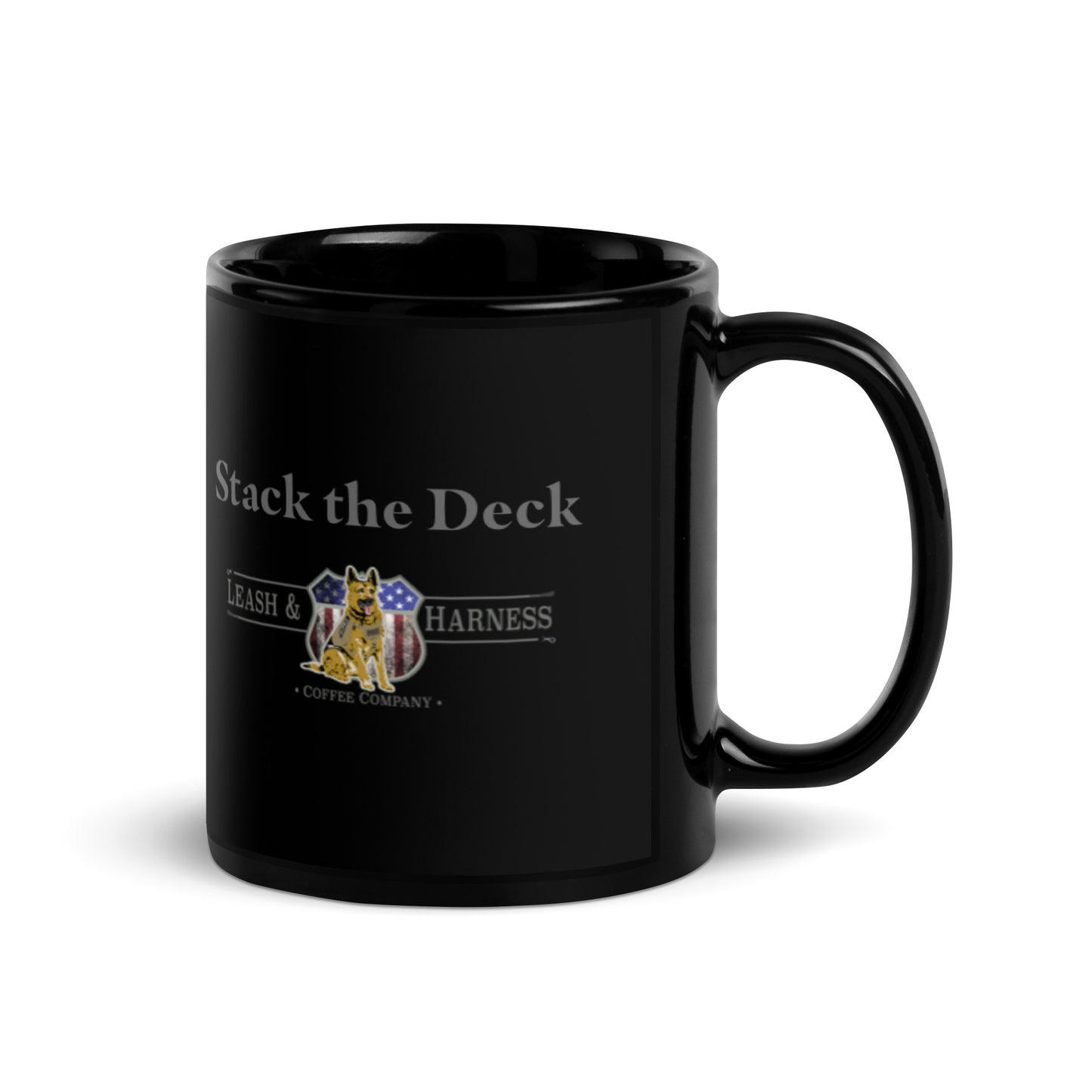 "Stack the Deck" K9 Card - Black Glossy Mug