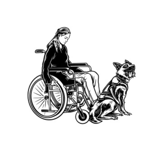 Service Dog & Girl - 3” Vinyl Sticker