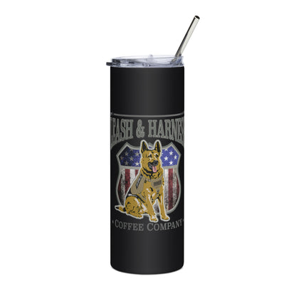 Leash and Harness Logo - Stainless steel tumbler