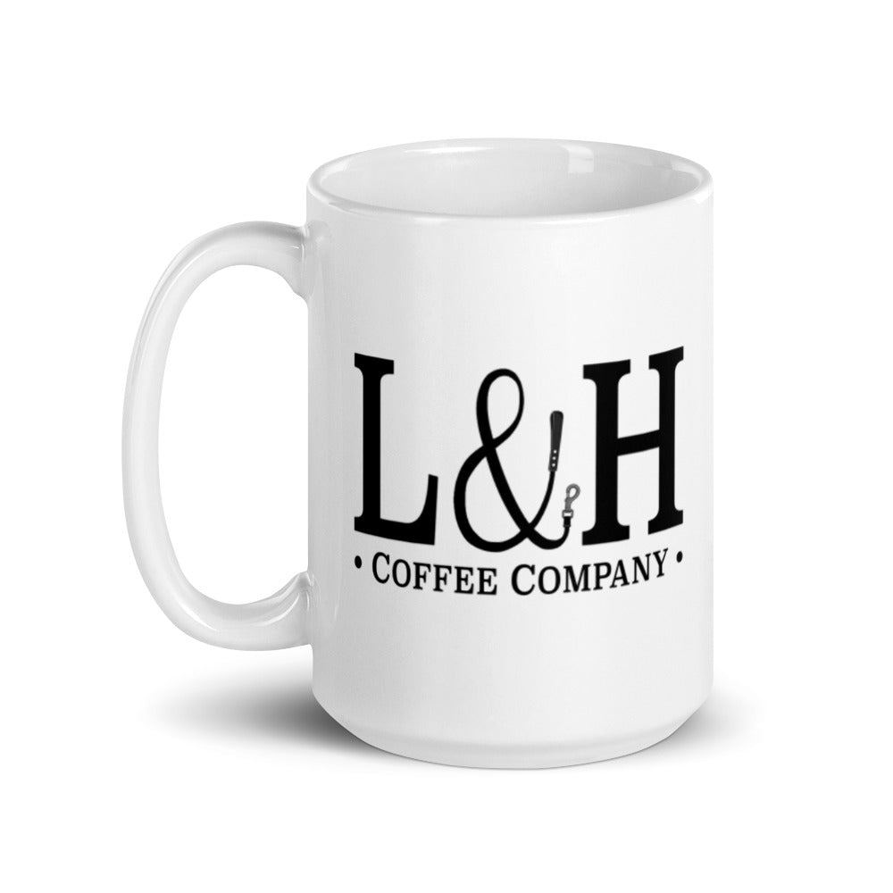 Service Dog w/Girl - Leash & Harness Coffee Mug
